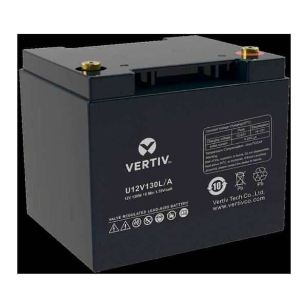 Vertiv U12V130L/A 12 V 40 Ah VRLA Battery